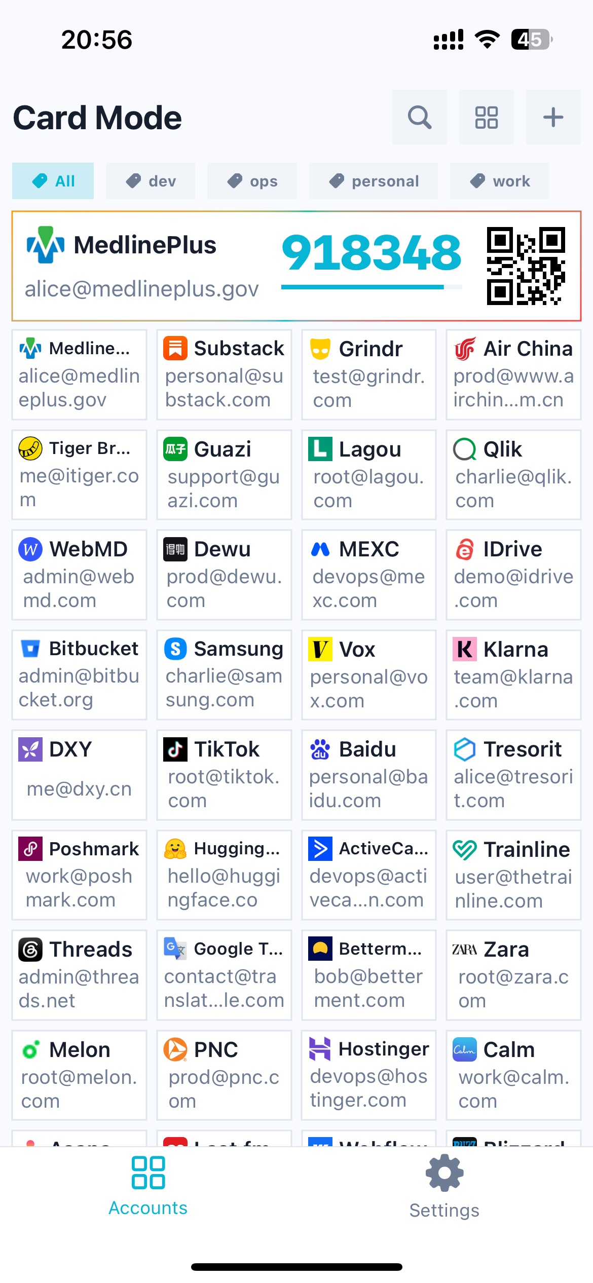 Auth Mate dark theme — theme preview